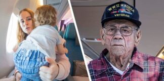 Mother Gives Up Seat on Flight, Realizes the Shocking Truth About the Veteran